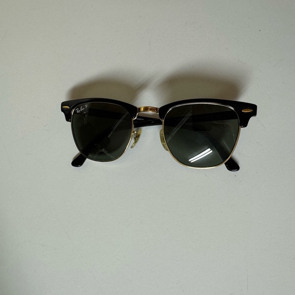 Ray-Ban Clubmaster Black and Gold Sunglasses - Picture 1 of 5
